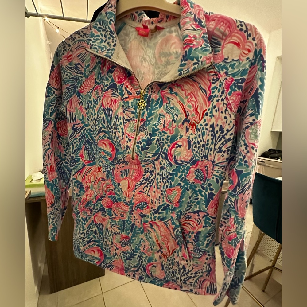 Lily Pulitzer quarter zip lightweight sweatshirt